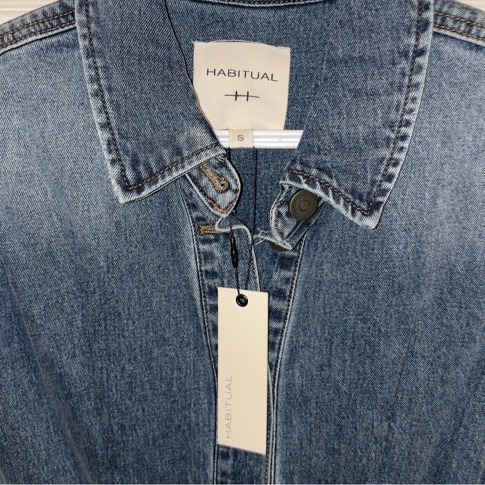 Habitual Denim Button-Down Dress - Picture 3 of 5